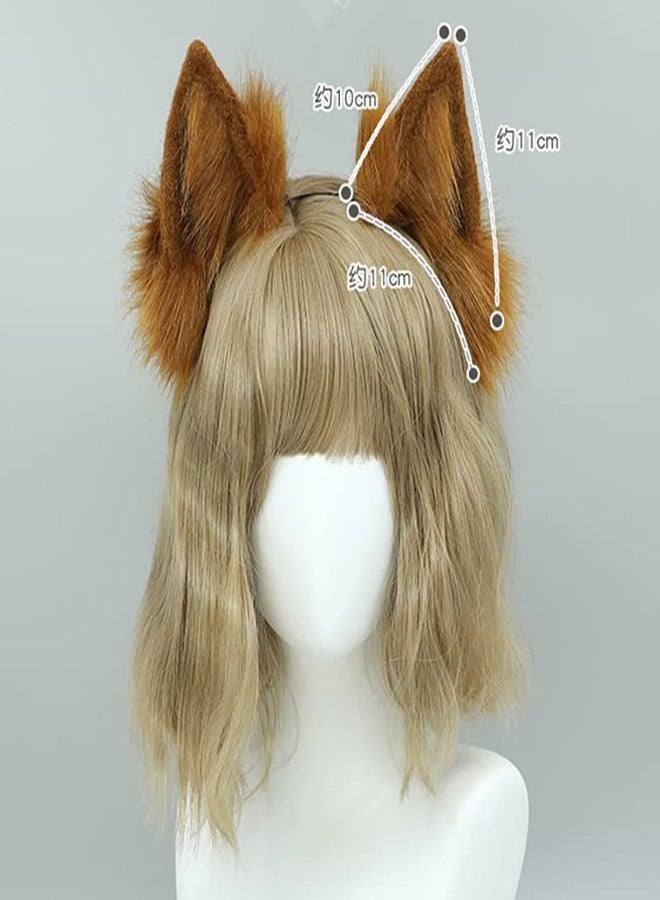 Faylay Wolf/Fox/Cat Ear Cosplay Headwear Women Accessories Handmade Hairband Furry Ear Faux Fur Headband (04-1 Purple) - Image 3